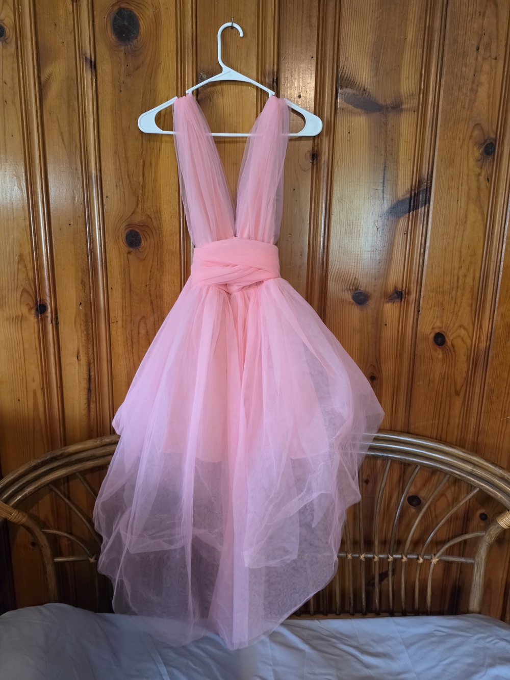 AKIRA Pink Tulle High-Low Party Dress